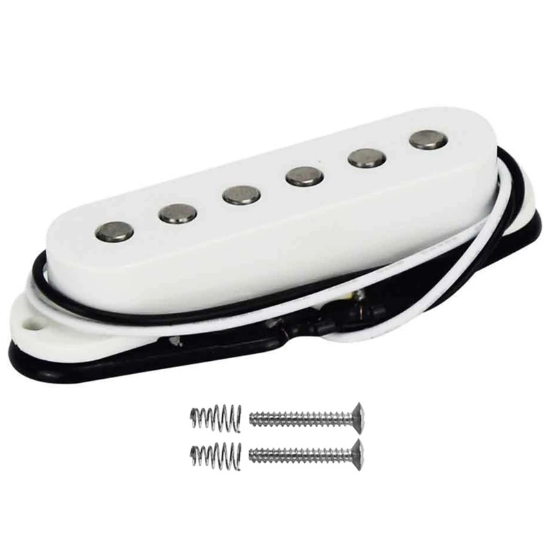 

Vintage Alnico 5 Guitar Pickups Single Coil Pickups Staggered Pole 52mm White Guitar Parts Accessories