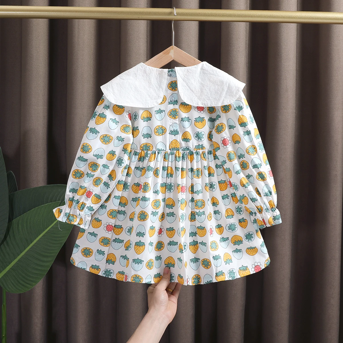 Платье-пачка с длинным рукавом и принтом на 1 год | Детская одежда обувь