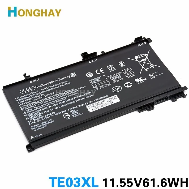 Аккумулятор для ноутбука HONGHAY TE03XL HP OMEN 15 TPN Q173 bc011TX bc012TX bc013TX bc014TX bc015TX