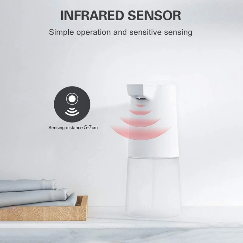 

Automatic Foaming Soap Dispenser Infrared Sensing Touchless Fast Induction Liquid Wall Hanging Foam Machine Bottle 300ML