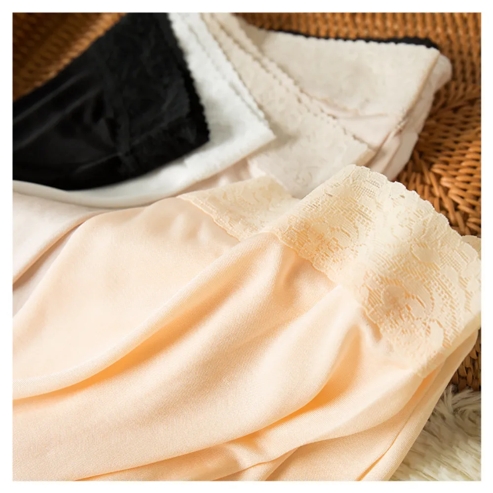 Silviye 2020 new silk women's silk knitting lace skirt silk petticoat bottom skirt nightdress blusas mujer de moda 2020