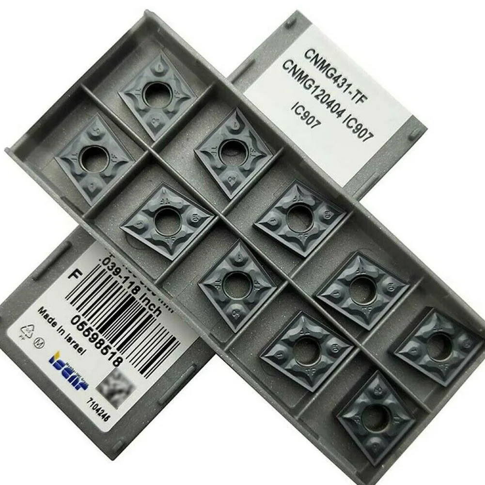 

10 PCS CNMG120404-TF IC907 Blade Carbide Inserts Lathe Turning Inserts Grinding Turning Tool