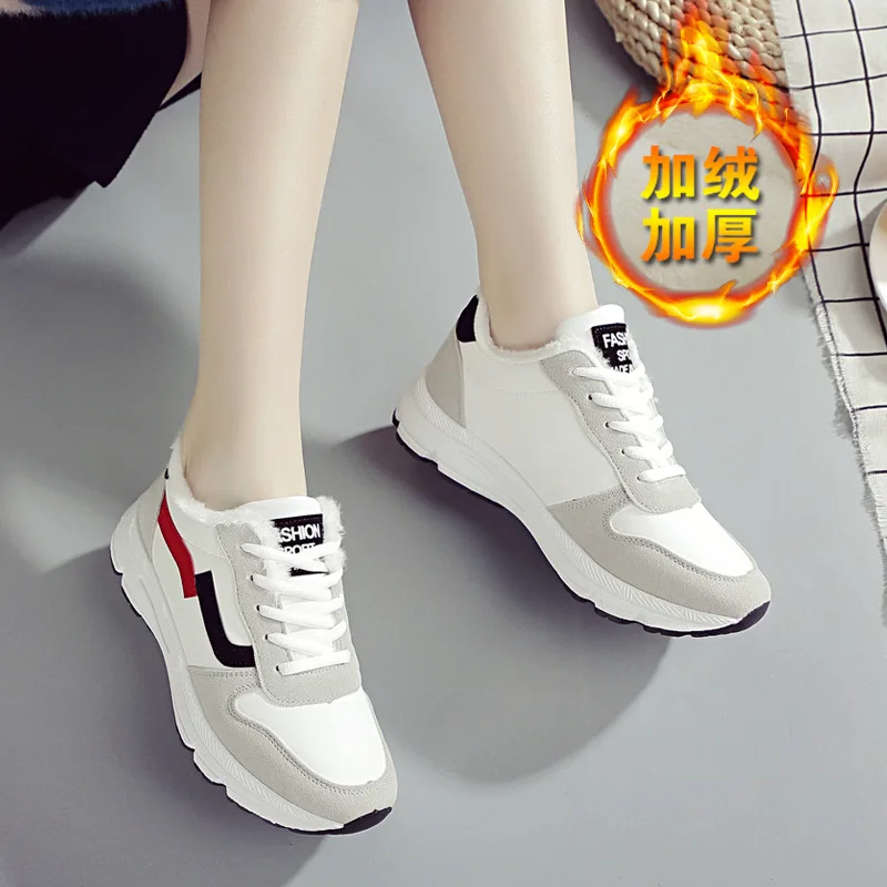 Новинка сезон осень-зима хлопковые ботинки женские кроссовки Вулканизированная