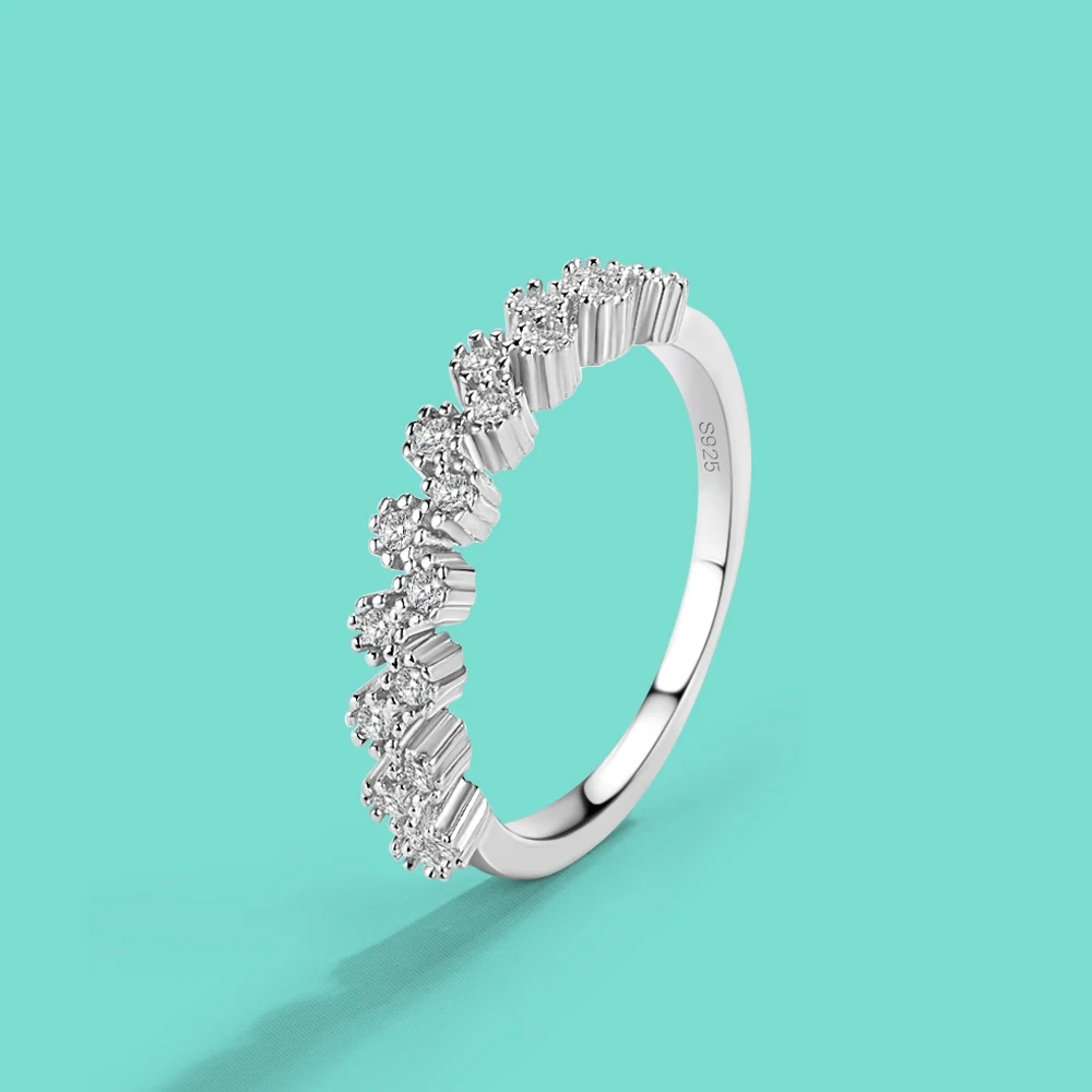 

100% Original 925 Silver Ring women's cubic zircon Unlaid Ring Fine Jewelry Wedding Ring Anniversary Gift