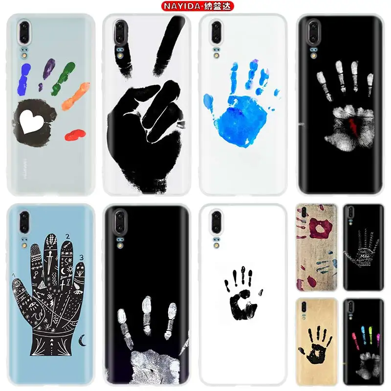 Дизайнерские мягкие силиконовые чехлы с ручным принтом для Huawei P40 P30 P20 P10 Lite Pro E P