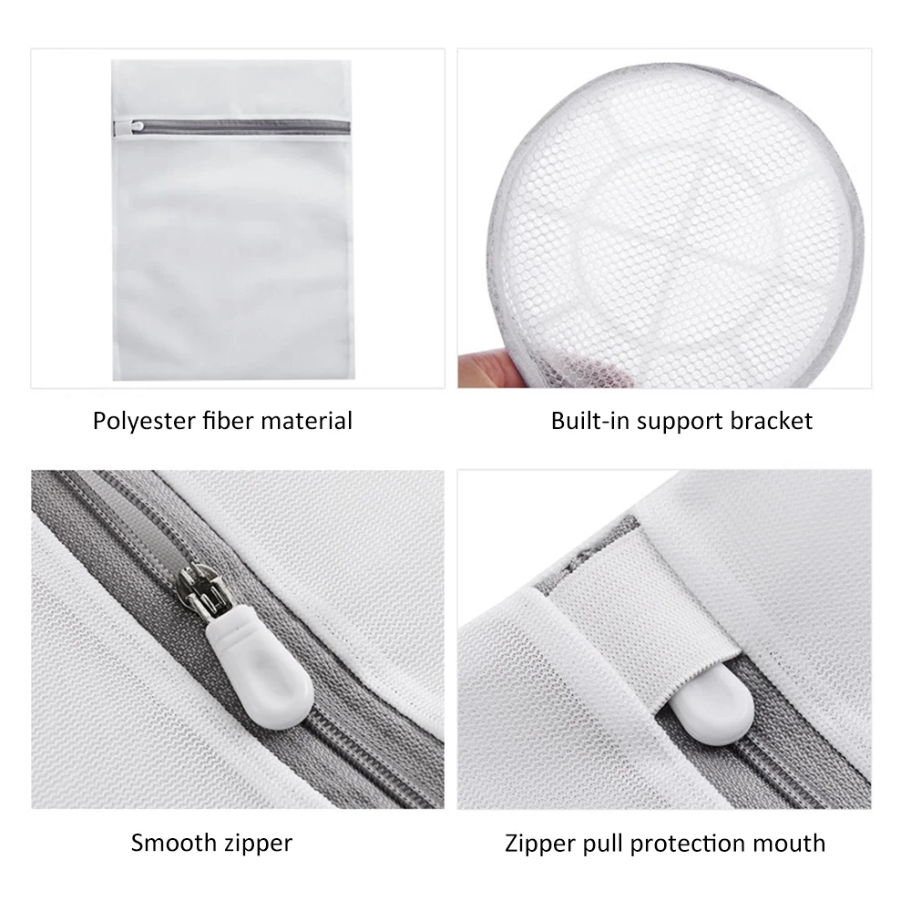 

4Pcs Mesh Laundry Bag Polyester Laundry Wash Bags Coarse Net Laundry Basket Laundry Bags for Washing Machines Mesh Bra Bag