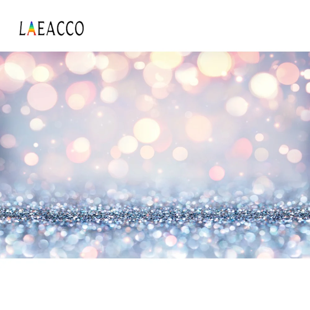 Блестящие блестящие золотые фоны Laeacco в горошек для детской портретной