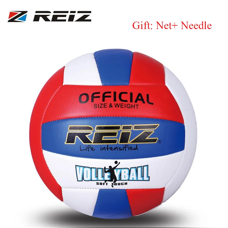 

REIZ Professional Soft PU Volleyball Ball Competition Training Ball Men Women Official Size Weight Soft Touch Volleyball Ball
