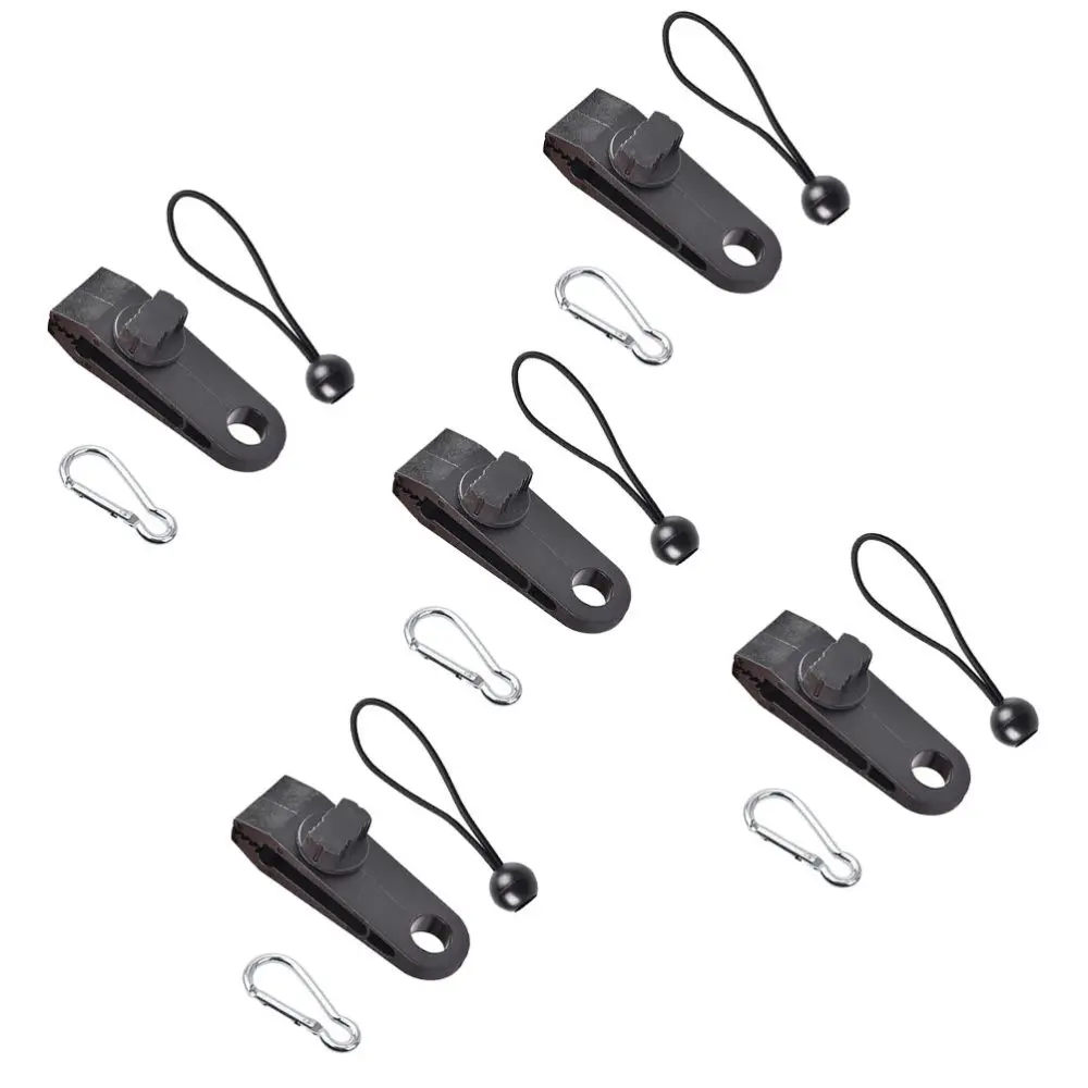 

5 Sets Wind Rope Awnings Clamp Camping Tarp Clips Camping Hook Wind Rope Buckles