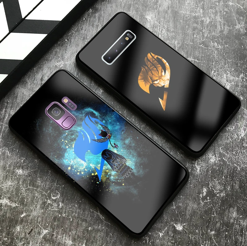 Fairy Tail anime Logo symbol Soft Silicone glass Phone Case Shell for Samsung Galaxy S8 S9 S10e S10 Note 8 9 10 Plus | Мобильные