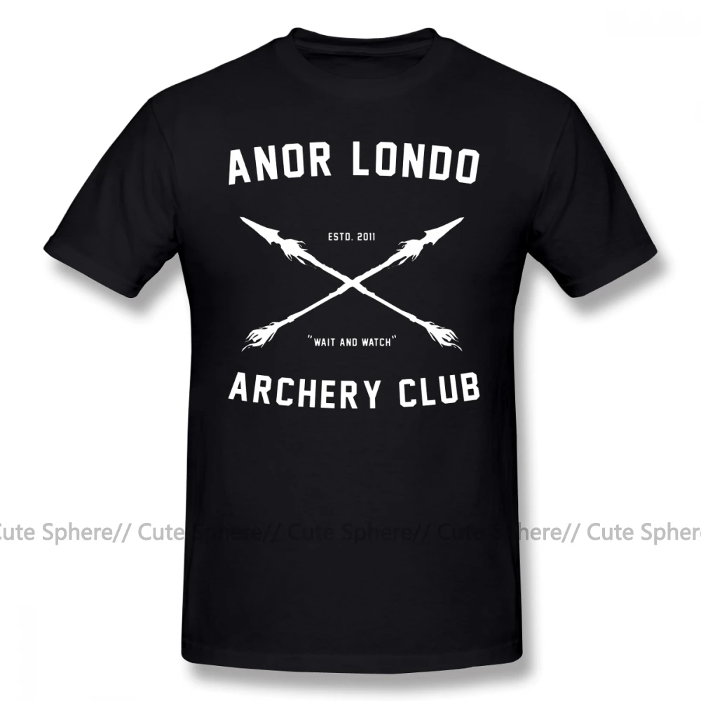 Dark Souls футболка ANOR LONDO ARCHERY CLUB Футболка 100 хлопок 5x Футболка мужская потрясающая с принтом с коротким рукавом Классическая футболка - Цвет: Black