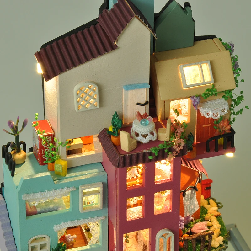 diy wooden doll house diy doll house wooden doll house mini doll house kit furniture childrens toy birthday gift free global shipping