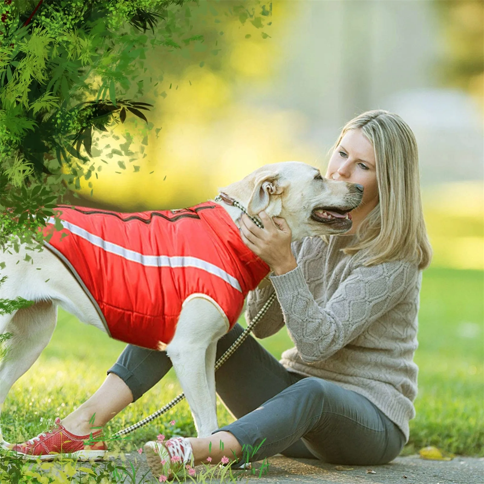 Одежда для собак водонепроницаемое пальто больших зимние теплые уличные куртки
