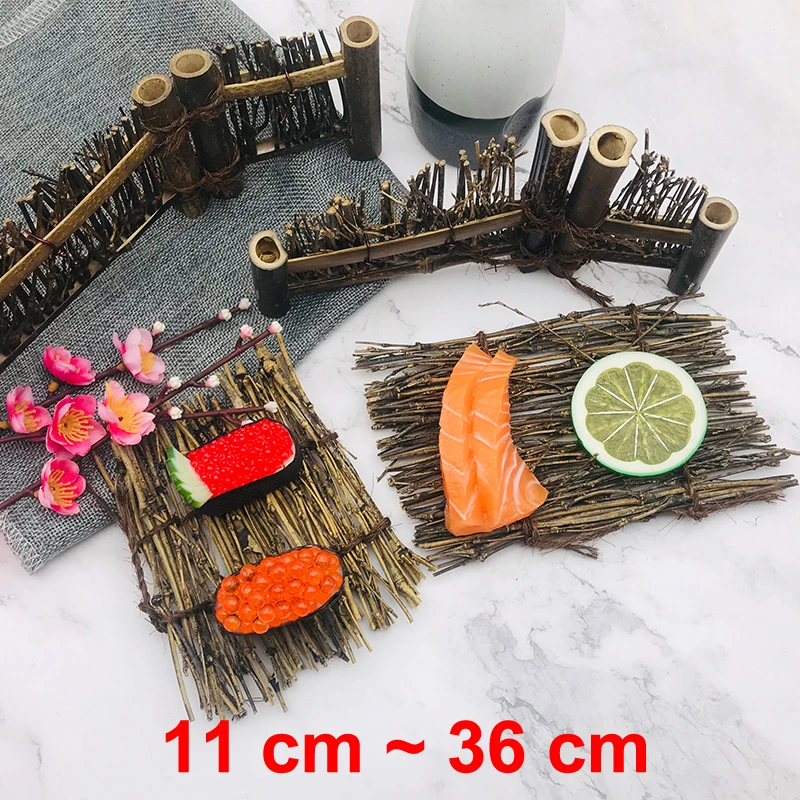 Бамбуковая японская кухня лодки для суши сосна креативные сашими тарелка