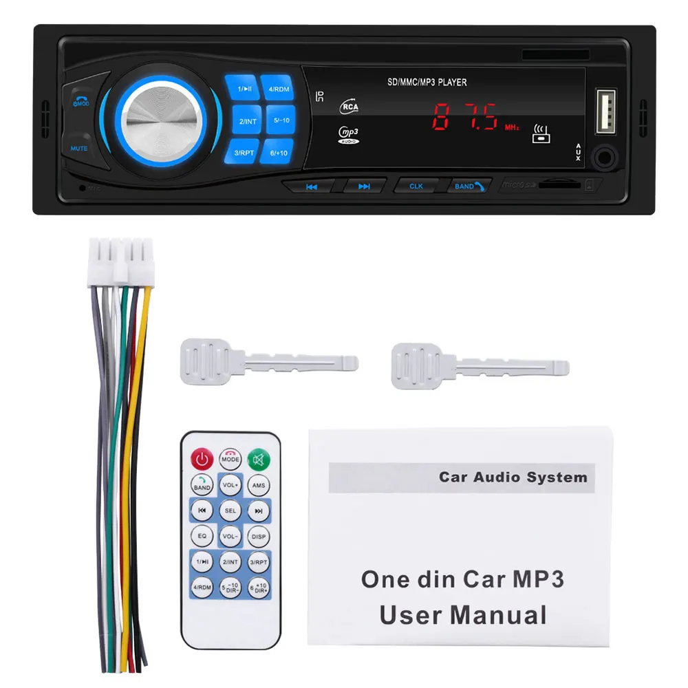 Автомагнитола 1Din MP3 плеер для приборной панели Авторадио головное устройство