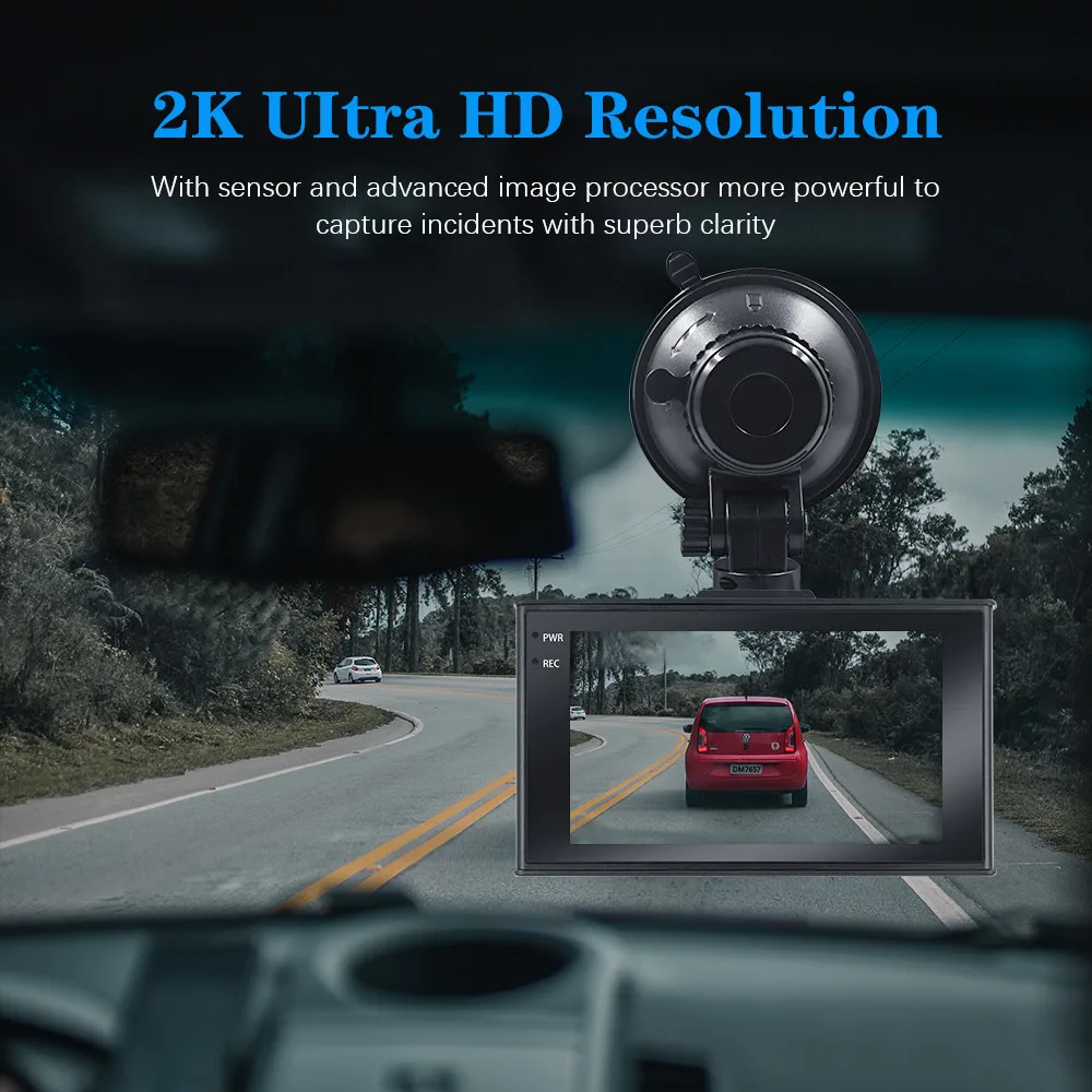 3 0 дюймовый 2K передний 1440P full HD Автомобильный видеорегистратор задний 1080P