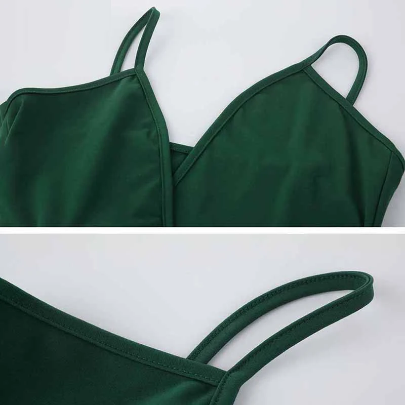 

Sexy Green Cami Dress Women Spaghetti Strap Sleeveless Sexy Club Party Mini Dress Deep V Neck Strapless Dress Summer Bow Dress