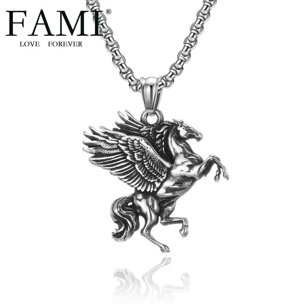 FAMI Pegasus ожерелье с единорогами цепь двумя крыльями Tianma Chaoren мужская женская