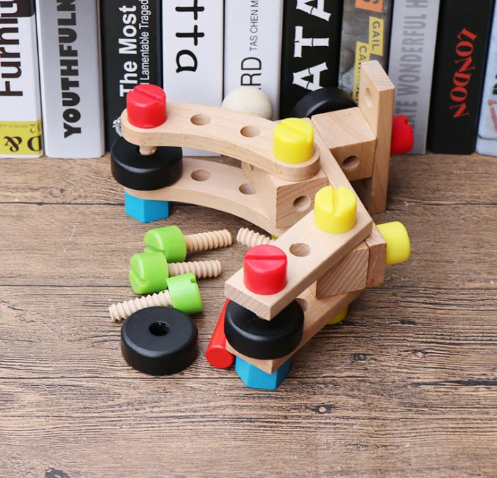 

Nut Combination Disassemble Educational Building Blocks Wooden Puzzle Toys Children's Birthday Gift