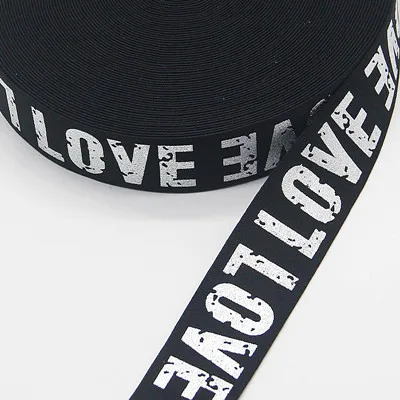 love silver Резинки 3 см 4 см белые Love нижнее белье эластичные ленты 30 мм 40 мм одежда сумки брюки лямки DIY Швейные аксессуары - Цвет: love silver