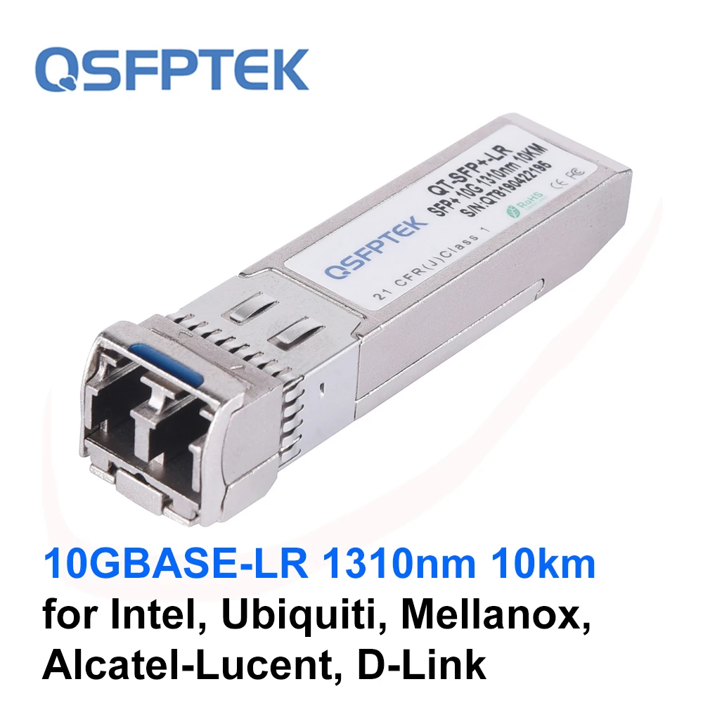 10GBASE LR SFP + модуль приемопередатчика 1310нм 10км LC DDM для Intel Ubiquiti Mellanox Alcatel Lucent D Link