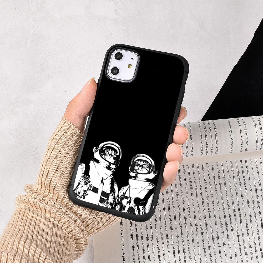 Мягкий чехол из ТПУ с изображением космонавта планеты для iPhone 11 XR XS Max 8 7 6 S Pro