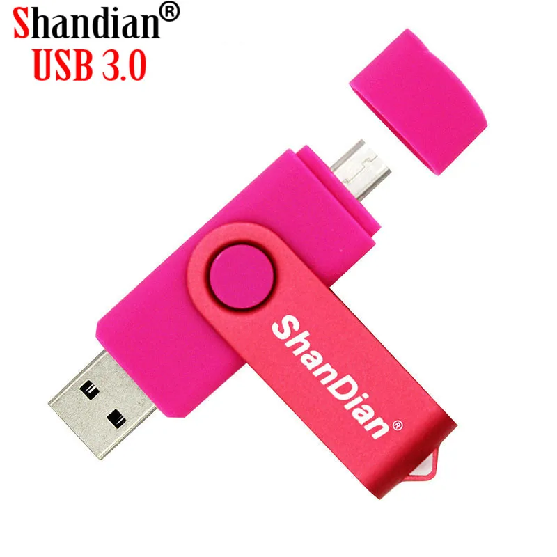SHANDIAN флэш накопитель USB 3 0 OTG 4 ГБ 8 16 32 64 ГБ|USB флэш-накопители| |