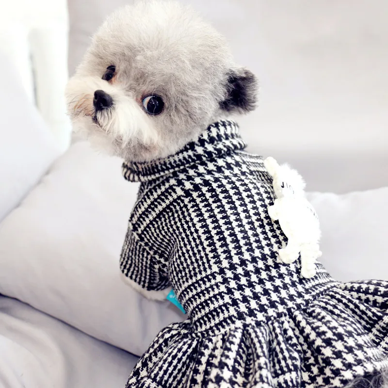 Жемчужный медведь Элегантное зимнее платье для собак различные животные щенок