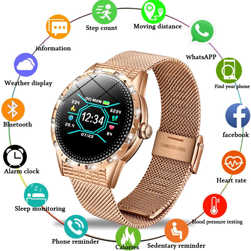 LIGE Новая мода smart watch женские мужские спортивные водонепроницаемые часы сна