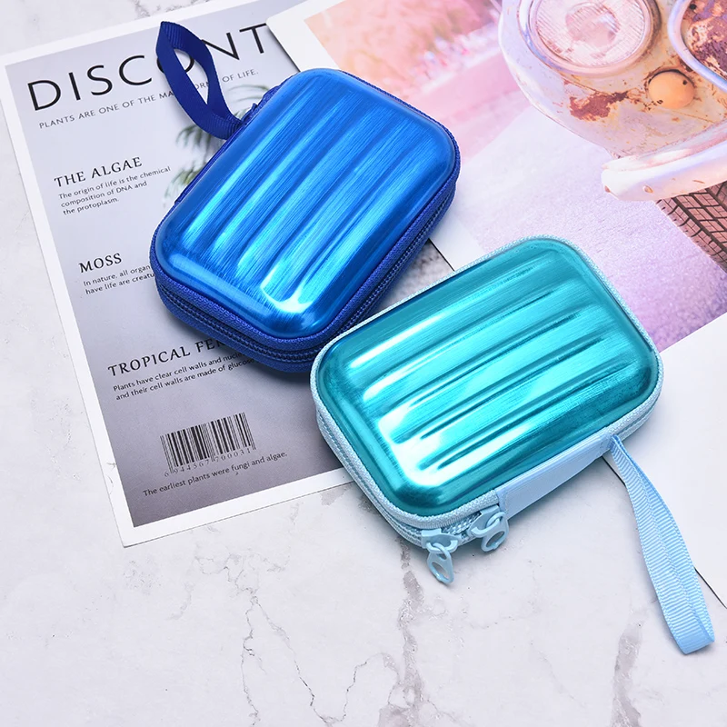 

Travel Storage Bag For Earphone Data Cable Charger Colorful Case Container Coin Headphone Protective Storage Box Headphone Case