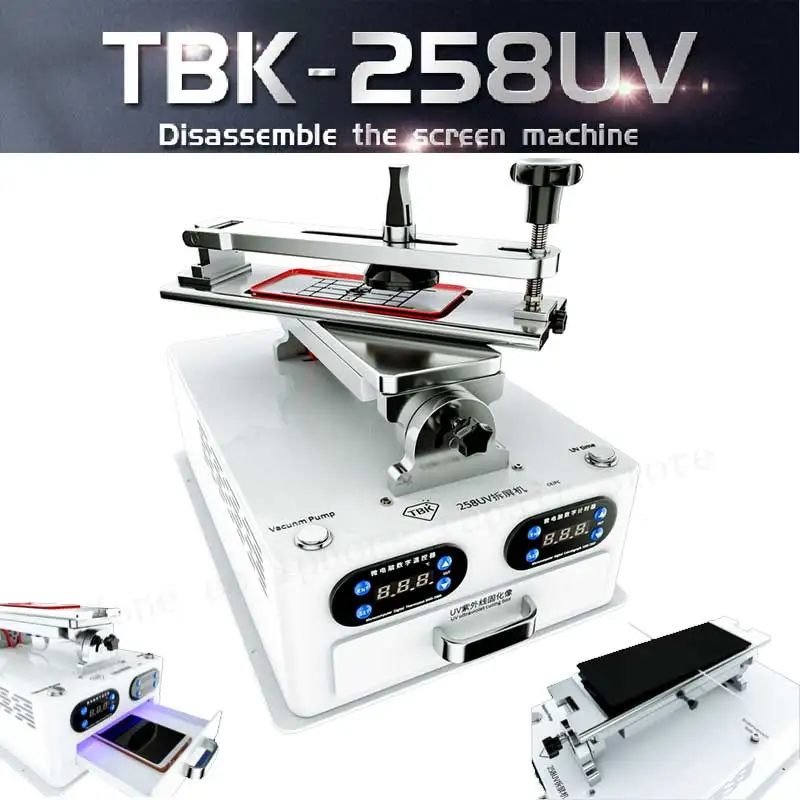 

TBK-258UV New 5 in 1 LCD Screen Separate Machine Frame Separating Glue Remover With UV Cring Lamp For iphone Samsung Huawei