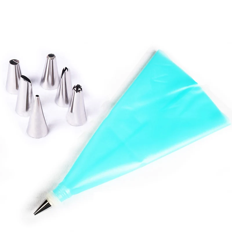 8 шт./компл. Новый кондитерский мешок для глазури и крема + Набор насадок из
