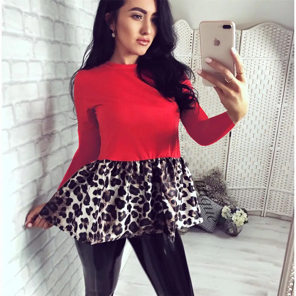 Женская Осенняя футболка из тюля с оборками и длинным рукавом Женский Свободный