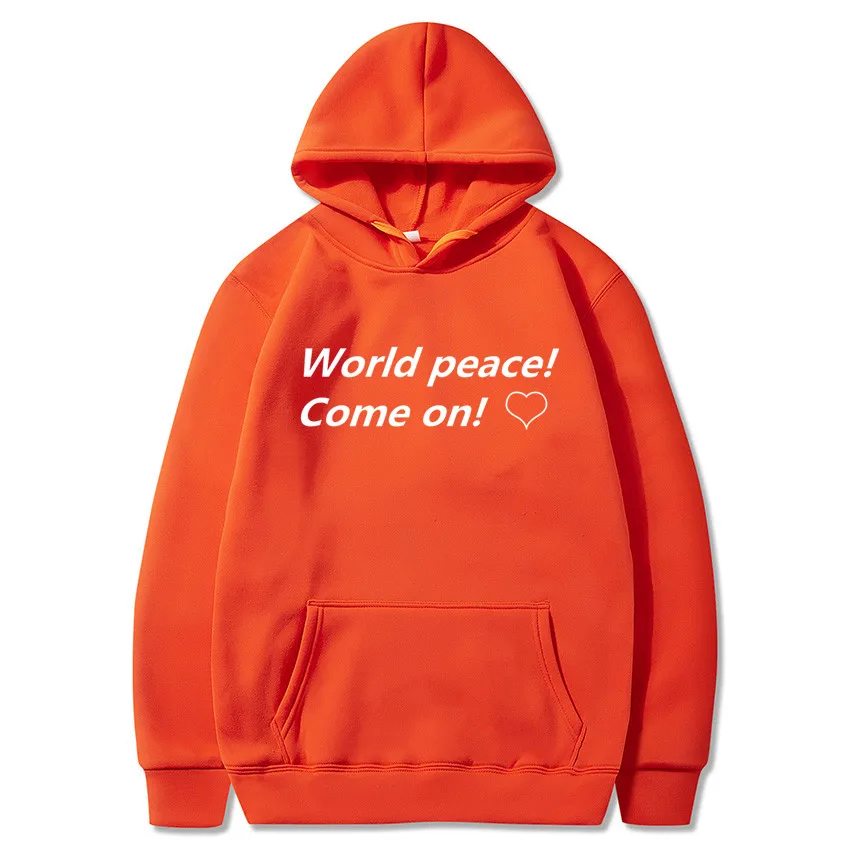 

Japan Anime World peace Come on Print Men Hoodies Sweatshirt Streetwear Hoodie Men Women Oversized Sweatshirt Pullover Hoodie