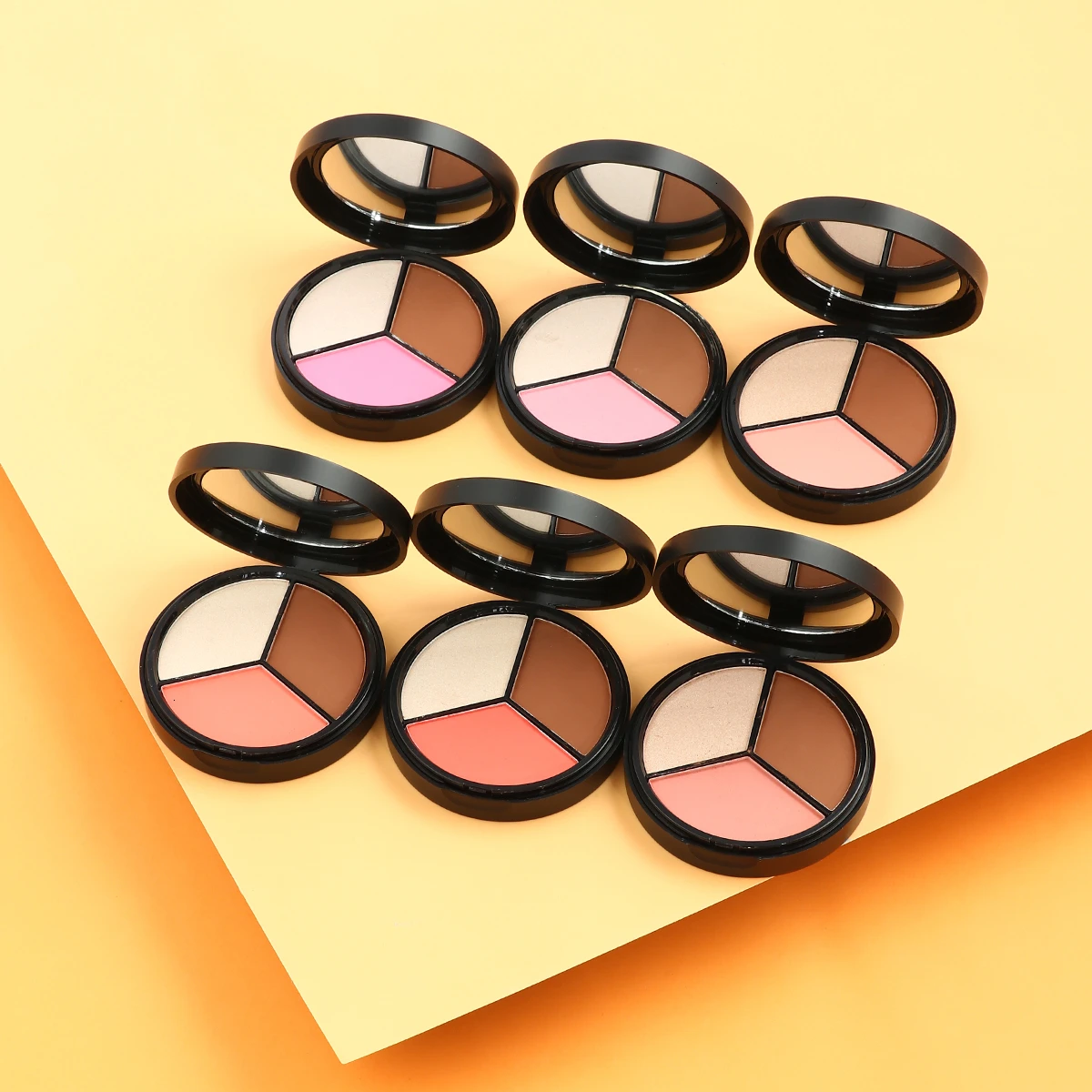 BeautyBigBang 3 цвета пудра для лица хайлайтеры Iluminador бронзатор макияж розовый коричневый Блестящий бронзер Maquillaje палитра контур