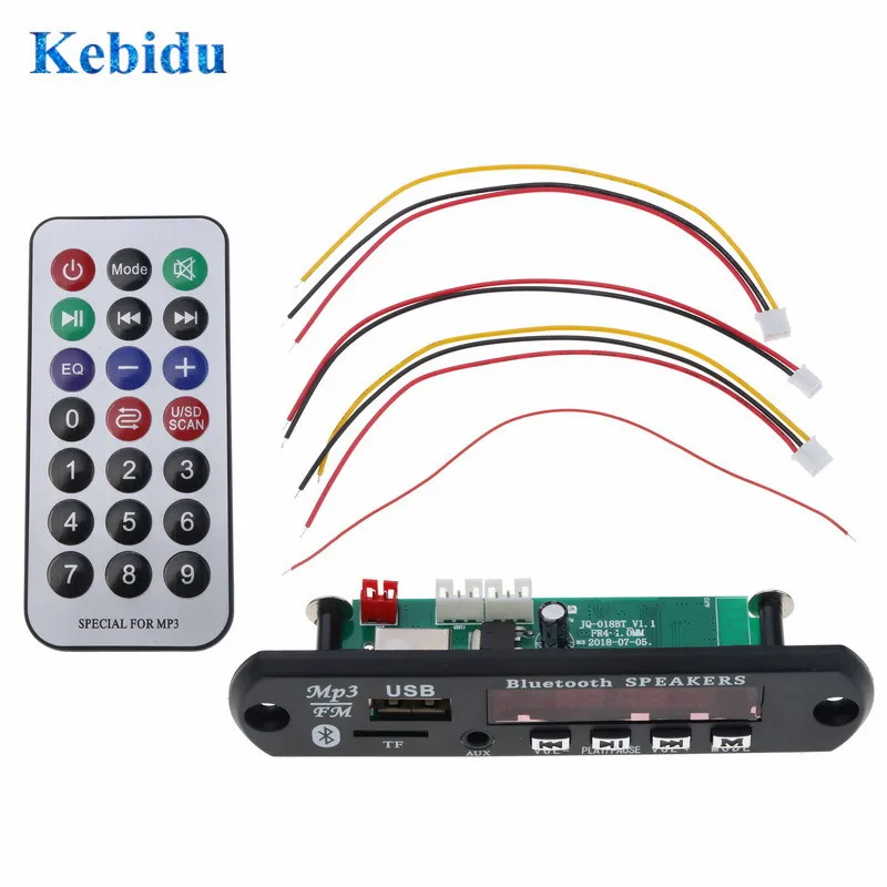 Беспроводной аудио декодер KEBIDU Bluetooth 4 1 плата светодиодный MP3 модуль mp3-плеер AUX 5-12