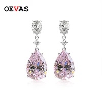 oevas luxury 100 925 sterling silver created moissanite gemstone birthstone drop dangle earrings fine jewelry wholesale