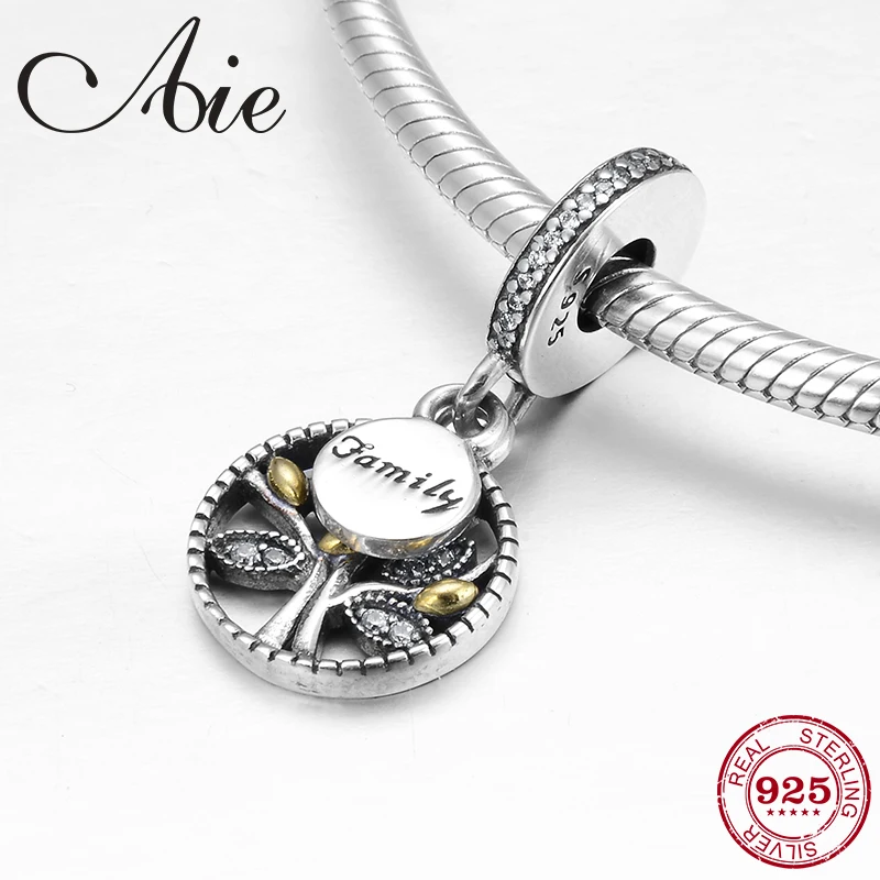 Новые искусственные серебряные бусины-подвески с изображением семейного дерева