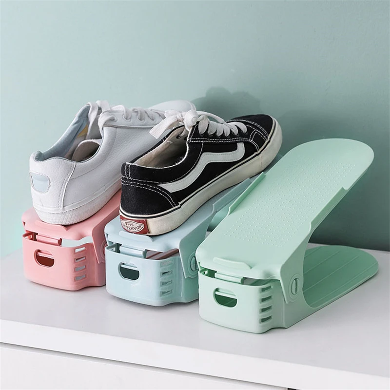 2 шт. прочный регулируемый органайзер для обуви обувь Поддержка слот Экономия