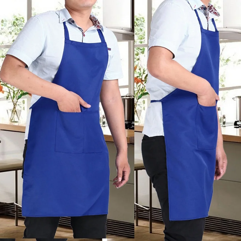 

Colorful Cooking Aprons Kitchen Cleaning Accessioris Adult Apron Sleeveless Convenient Male Female Chefs Universal Apron Pocket
