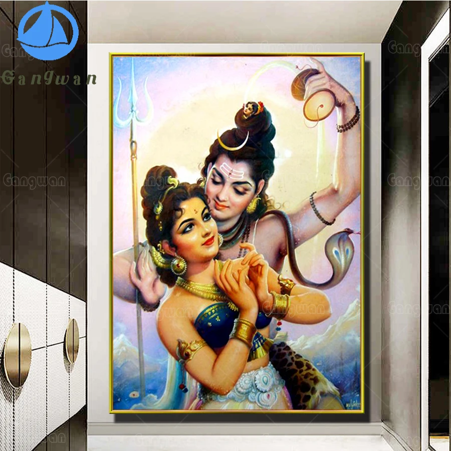 

Shiva and Parvati Indian mythology Diamond painting,mosaic Diamond picture Full Square/round 5d diamond Embroidery sale,wall art