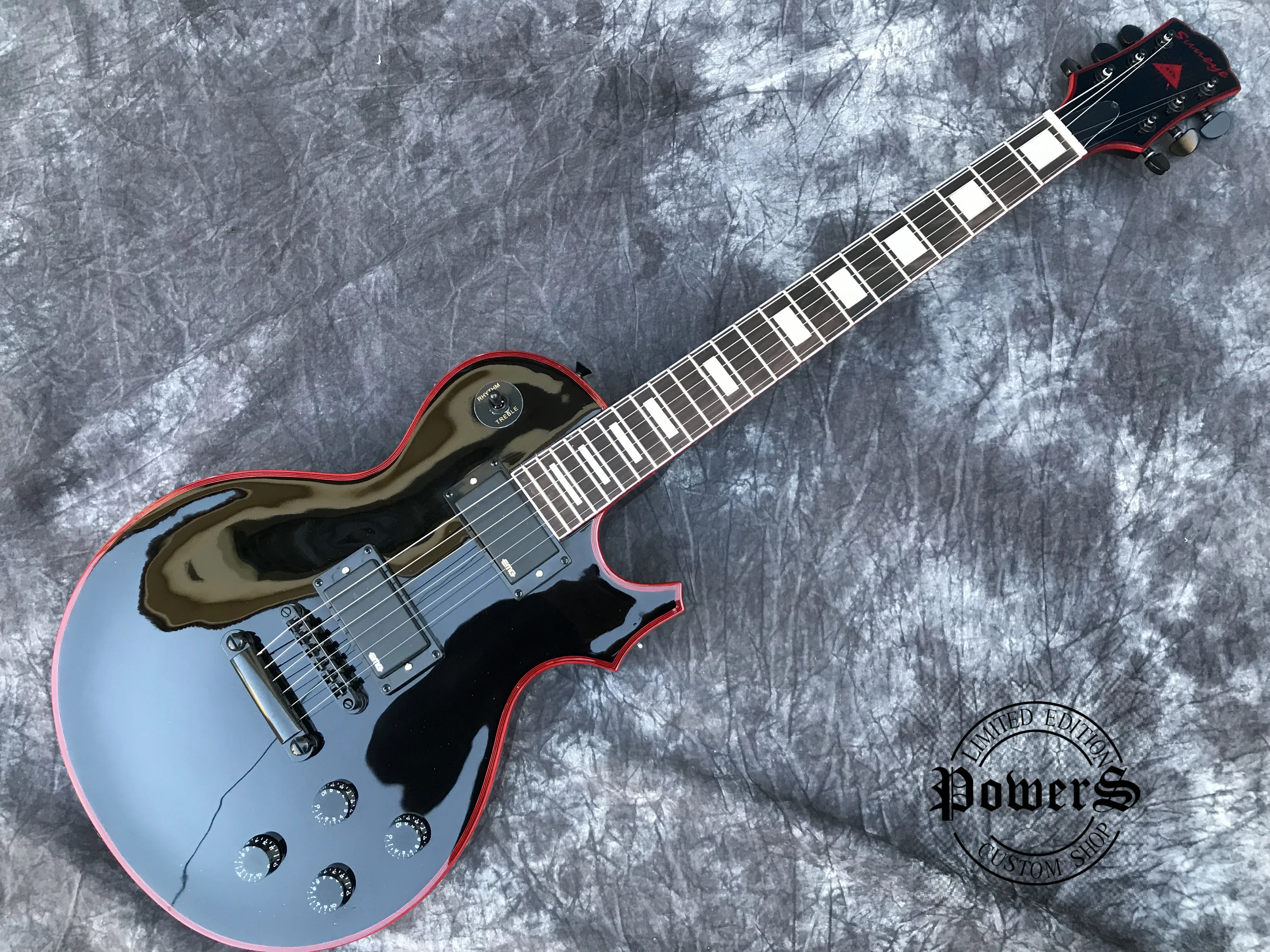 Китай OEM powers таможенный магазин под заказ электрическая гитара sun eye