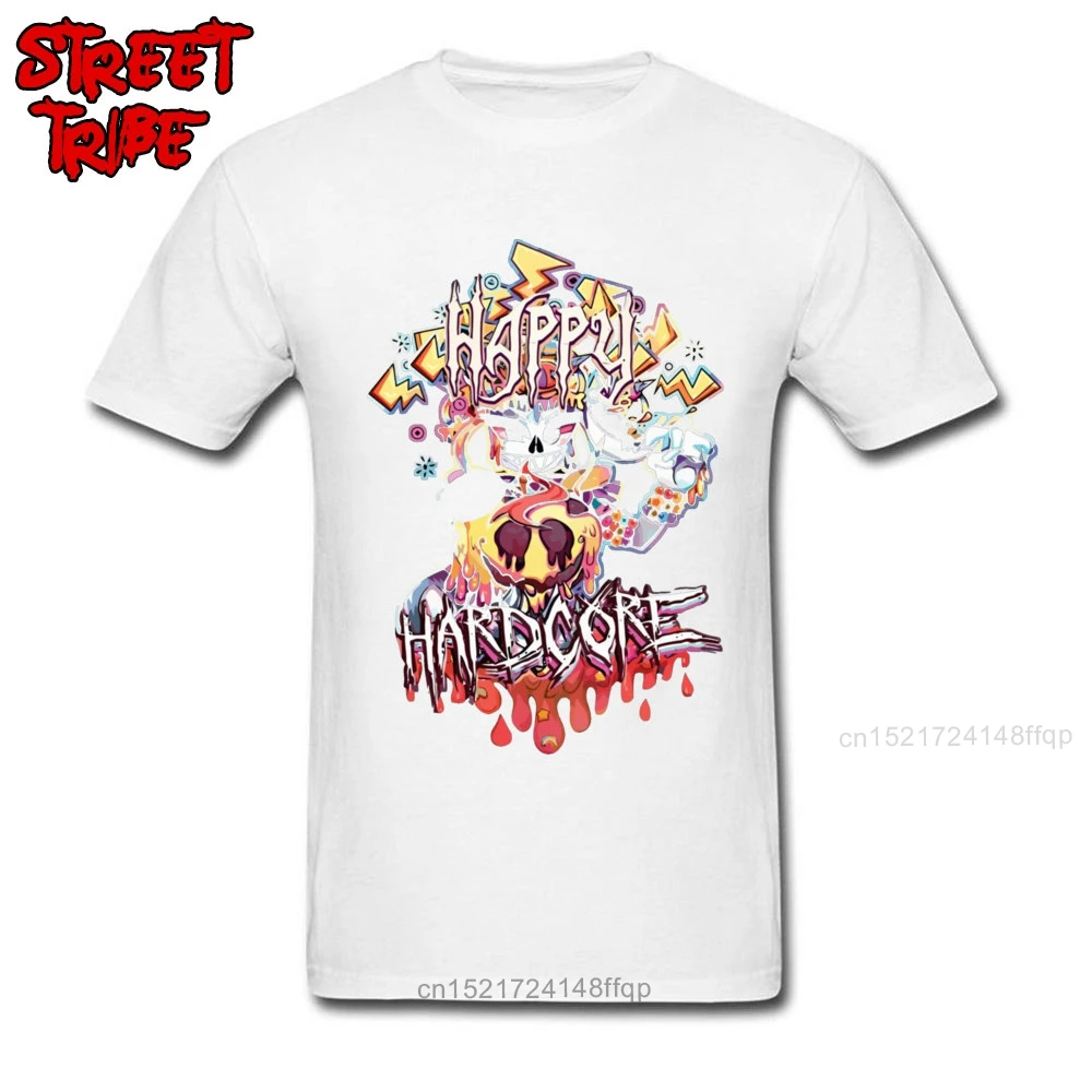 Футболка с рисунком Хэппи хардкор Мужская футболка Мультяшные комиксы футболки