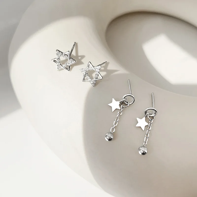 

Drop Earrings Star Round Beads For Women Chain Mini Simple Korean Fashion Student Commuting Daily Jewelry Accessories BOYULIGE