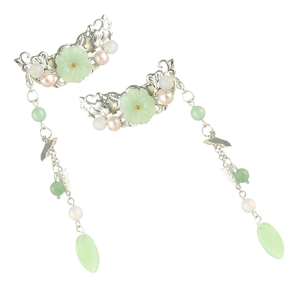 

1 Pair Butterfly Beads Dangle Hairpin Hair Clip Women Bridal Hair Jewelry