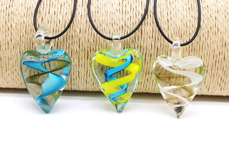 Новое модное ожерелье с трехмерной росписью из стекла в китайском стиле кулон