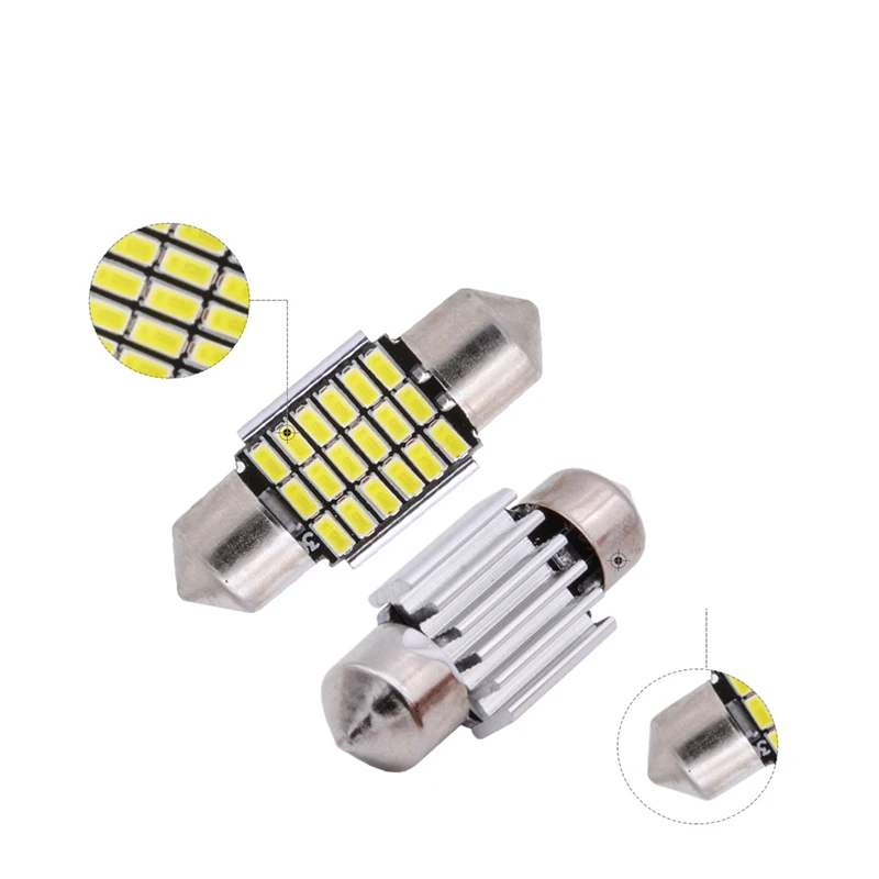 12V Bright White 31mm 36mm 39mm 42mm LED Bulb C5W Car Super License Plate Internal Reading Light | Автомобили и мотоциклы