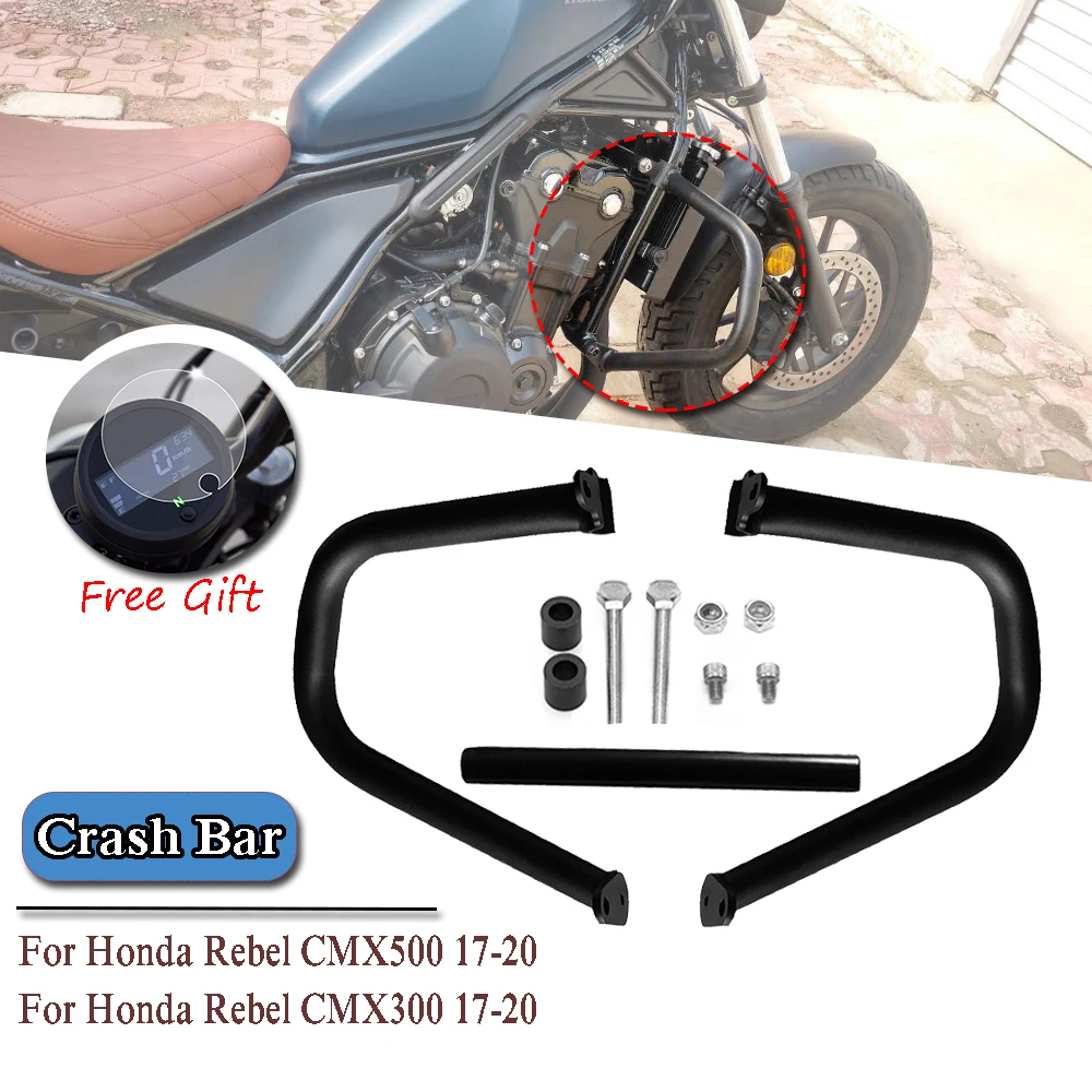 

Motorcycle Engine Bumper Guard Crash Bars Frame Protector For Honda Rebel 300 500 CMX CMX500 CMX300 Parts 17 2018 2019 2020