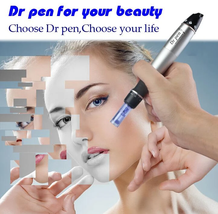 

Electric Micro Needling Pen Skin Tightening Reduce Wrinkles Device Scar Marks Removal Electric Dr Pen with 2pc 12pin Cartridge