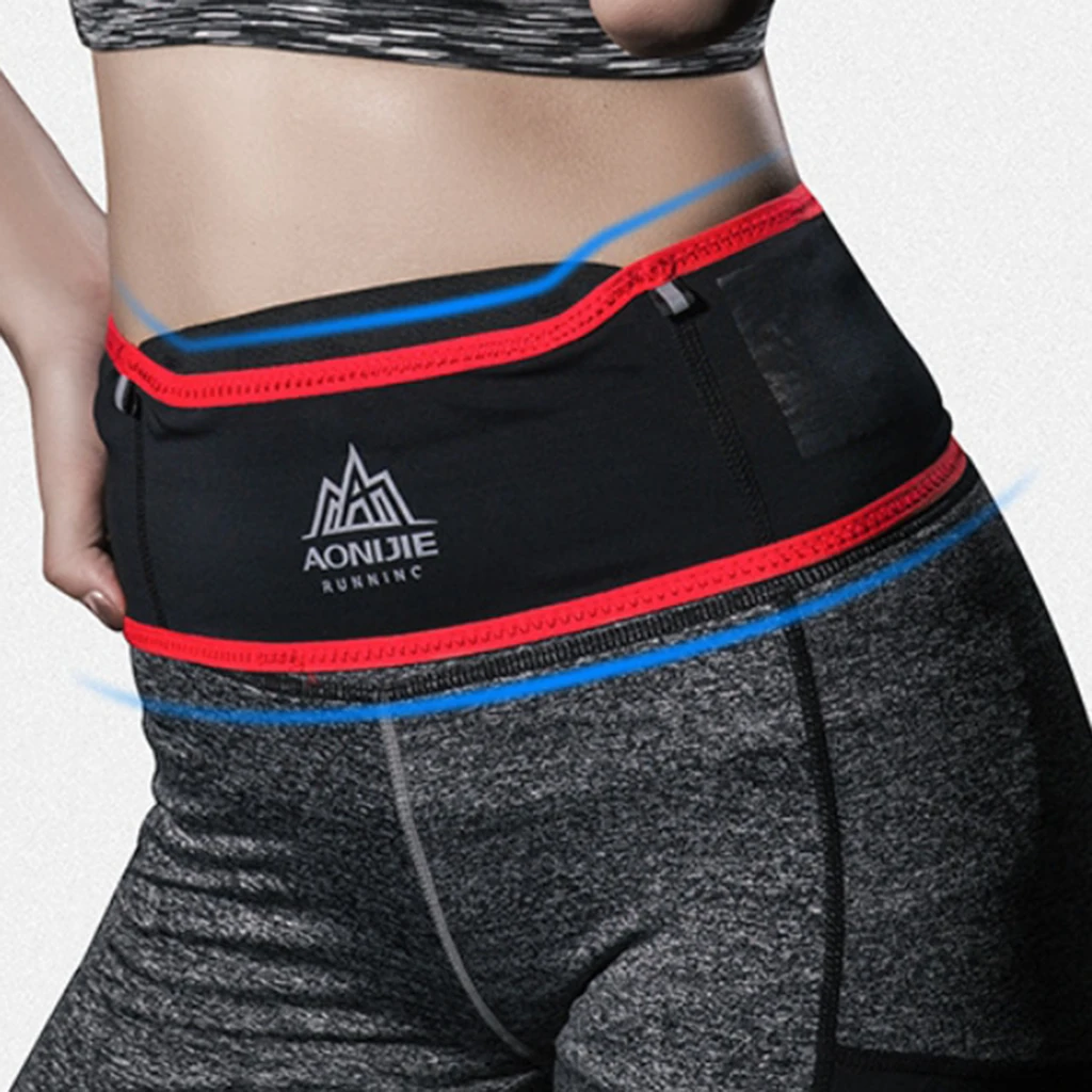 AONIJIE тонкий поясной ремень для бега сумка забавная путешествий денег марафона